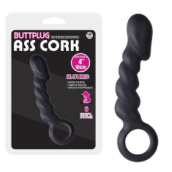  Ass Cork 10cm 4 Siyah Anal Tıkaç