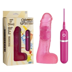  G Girl Style Pembe 13 cm Jel Vibratör( TİTREŞİMLİ PENİS