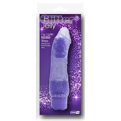  Glitter Jelly Simli 17cm Vibratör - Mor