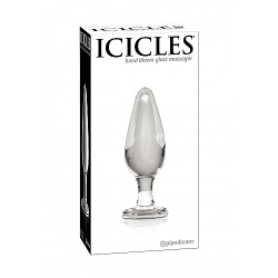  ICICLES MİDYUM CAM DİLDO ( Anal Plug Cam Penis