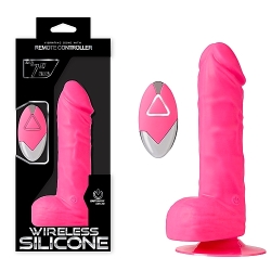  Jel Titreşimli Penis 18  cm Wireless Silicone Kablosuz Ultra Gerçekçi Vibratör