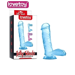  MAVİ JEL DOKULU DILDO 17.5cm