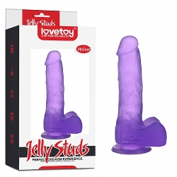  Mor Jel Dokulu Dildo Penis 17cm