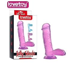  PEMBE JEL DOKULU DILDO 17.5 cm