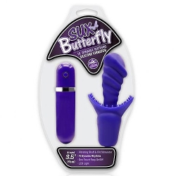  Sux Butterfly Klitoral Uyarıcılı Silikon Vibratör Model2